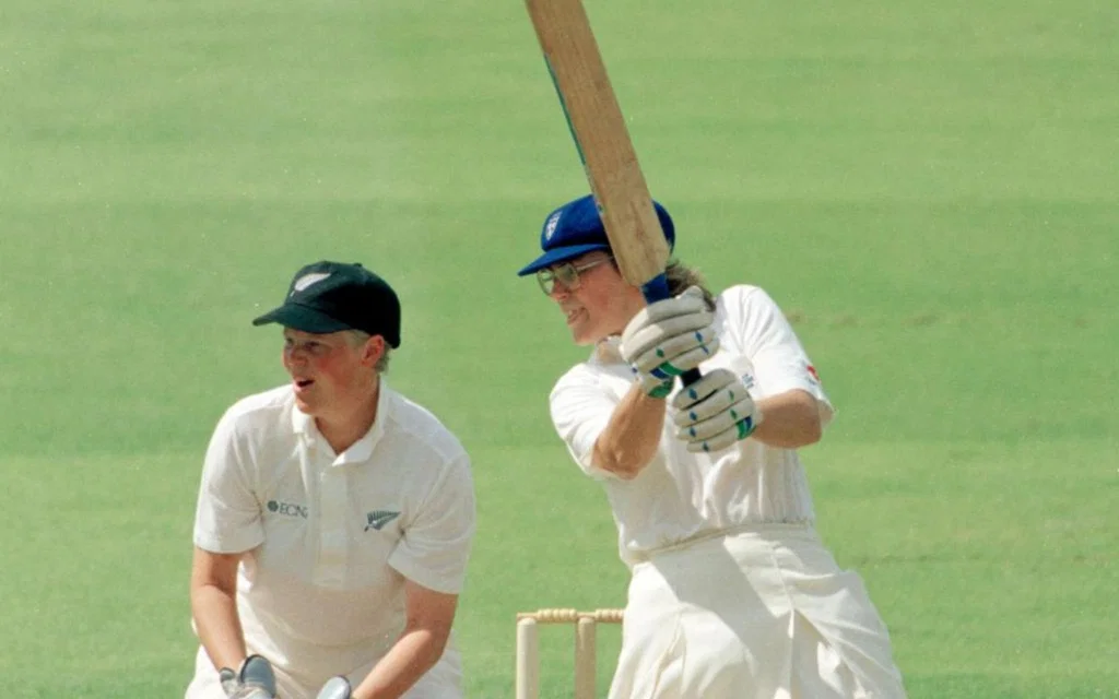 Carole Ann Hodges- the first women to take hat-trick (Source: @cricketworldcup/x.com)