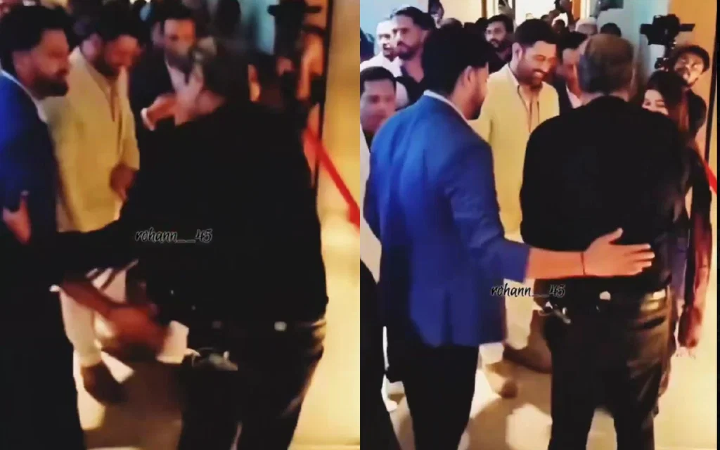 The hilarious moment between the legends (Source: @rohann__45/x.com)