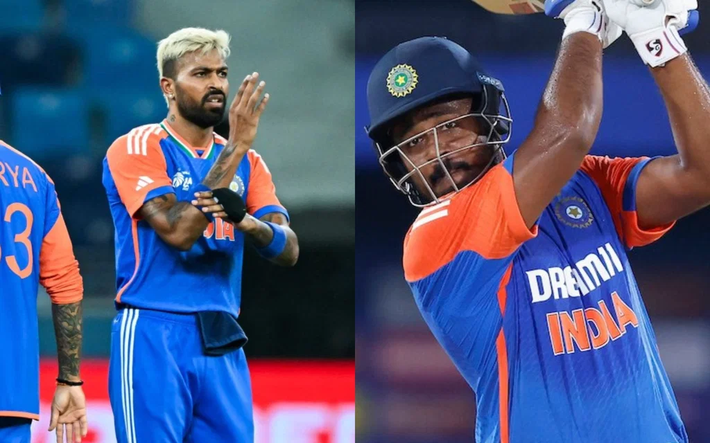 Hardik Pandya and Sanju Samson [Source: AFP, @the_lavkumar/x]