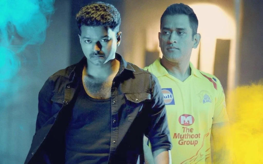 When MS Dhoni acted in actor Vijay's movie [Source: @VijayTeamOnline/X.com]
