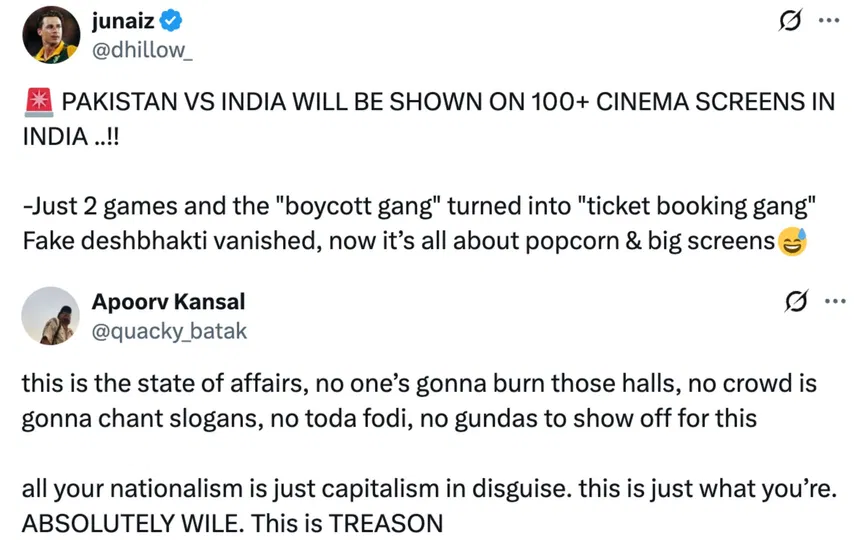 Fan tweets [Source: @dhillow_, @quacky_batak/X.com]