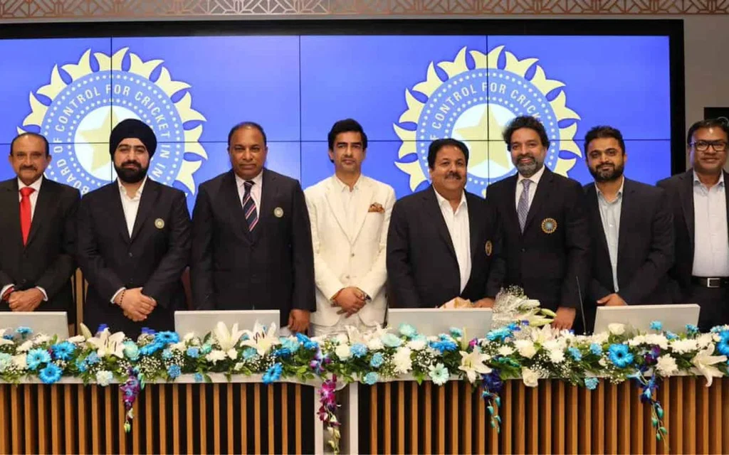 BCCI members after AGM meeting (Source:@BCCI/X.com)