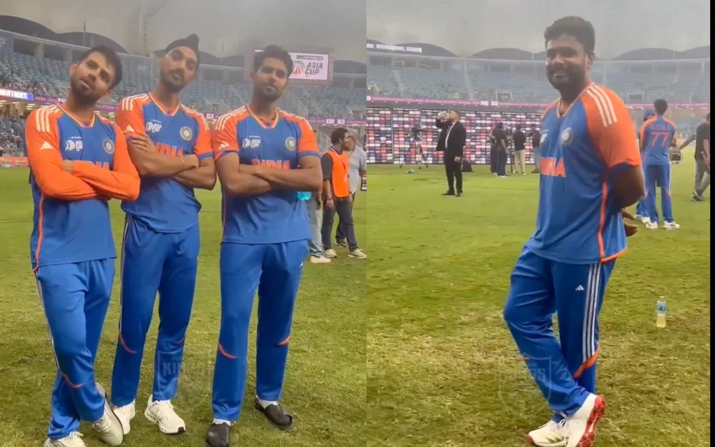 Abrar Ahmed celebration by India players - (Source : @Punjab Kings/X.com)