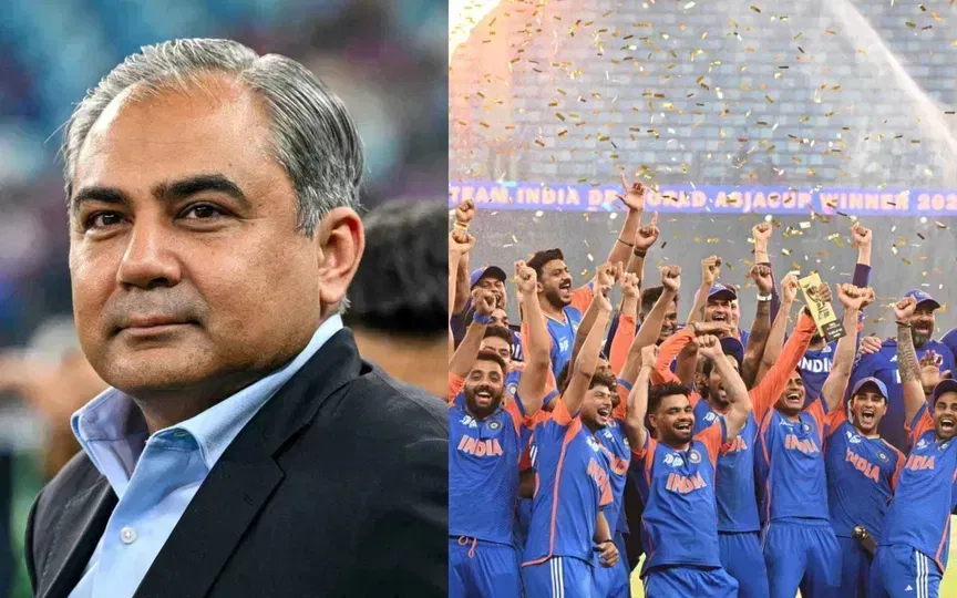मोहसिन नक़वी और टीम इंडिया (Source: AFP)