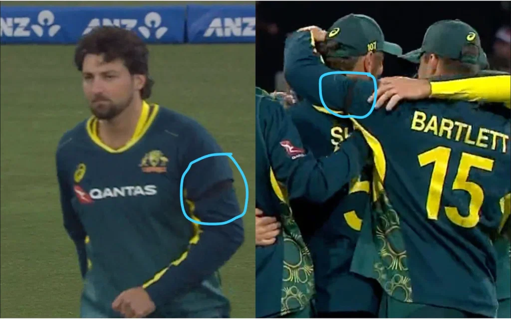 Australia players have worn black armbands [Source: @anuragdas_gupta/X]