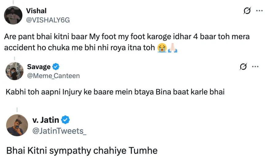 प्रशंसकों के ट्वीट [स्रोत: @VISHALY6G, @Meme_Canteen, @JatinTweets_/X.com]