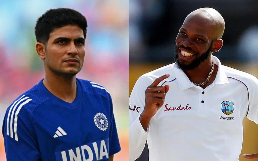 Shubman Gill and Roston Chase [Source: AFP, @CaribCricket/x]