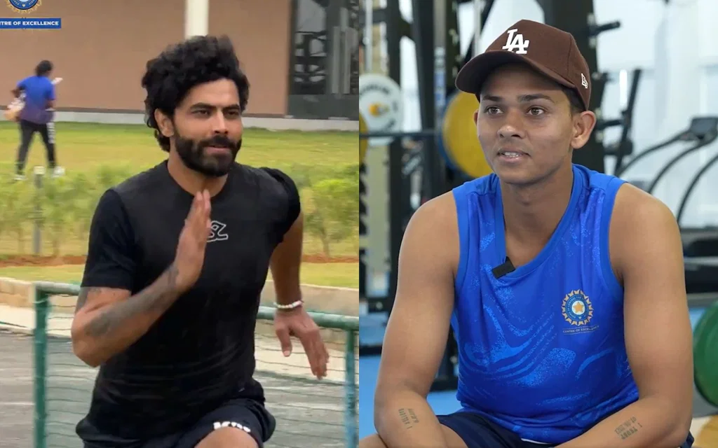 Ravindra Jadeja and Yashasvi Jaiswal [Source: @BCCI/x]