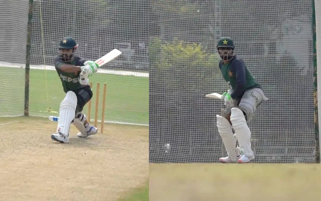 Babar, Rizwan train hard [Source: @dhillow_/x.com]
