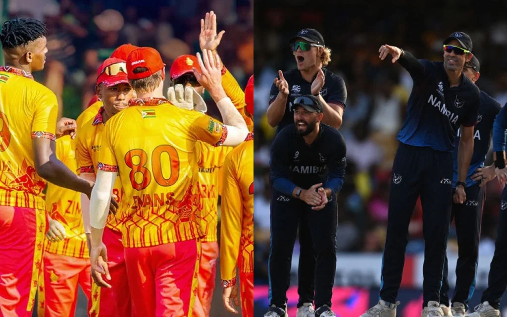 Zimbabwe and Namibia teams [Source: @mufaddal_vohra, @ImTanujSingh/x]