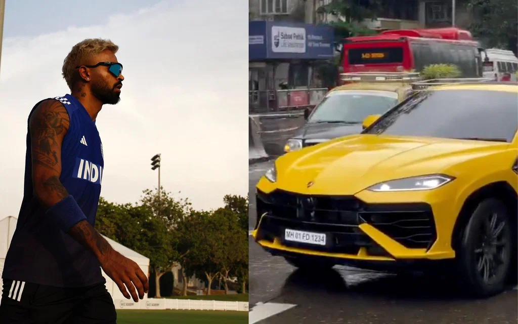 Hardik Pandya and his Lamborghini (Source:@captcsk/X.com)