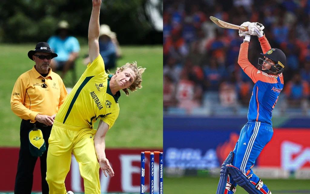 Edwards removes Abhishek Sharma and Shreyas Iyer [Source: ICC and @RealWahidaAFG/X.com]