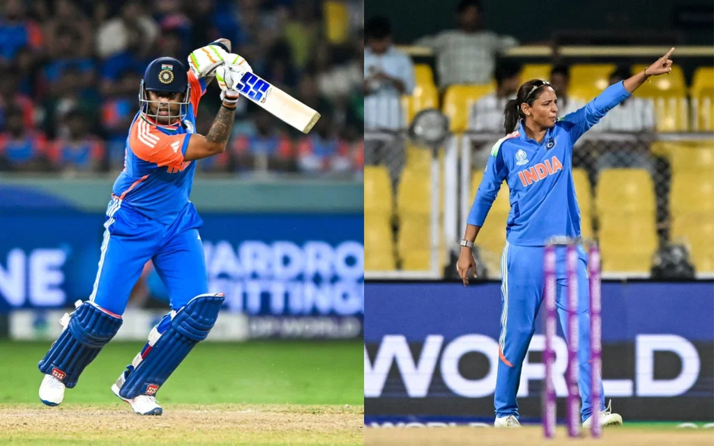 Suryakumar Yadav and Harmanpreet Kaur (Source: AFP)