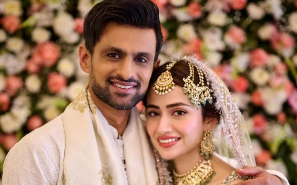 Shoaib Malik and Sana Javed - (Source : @Johns/X.com)