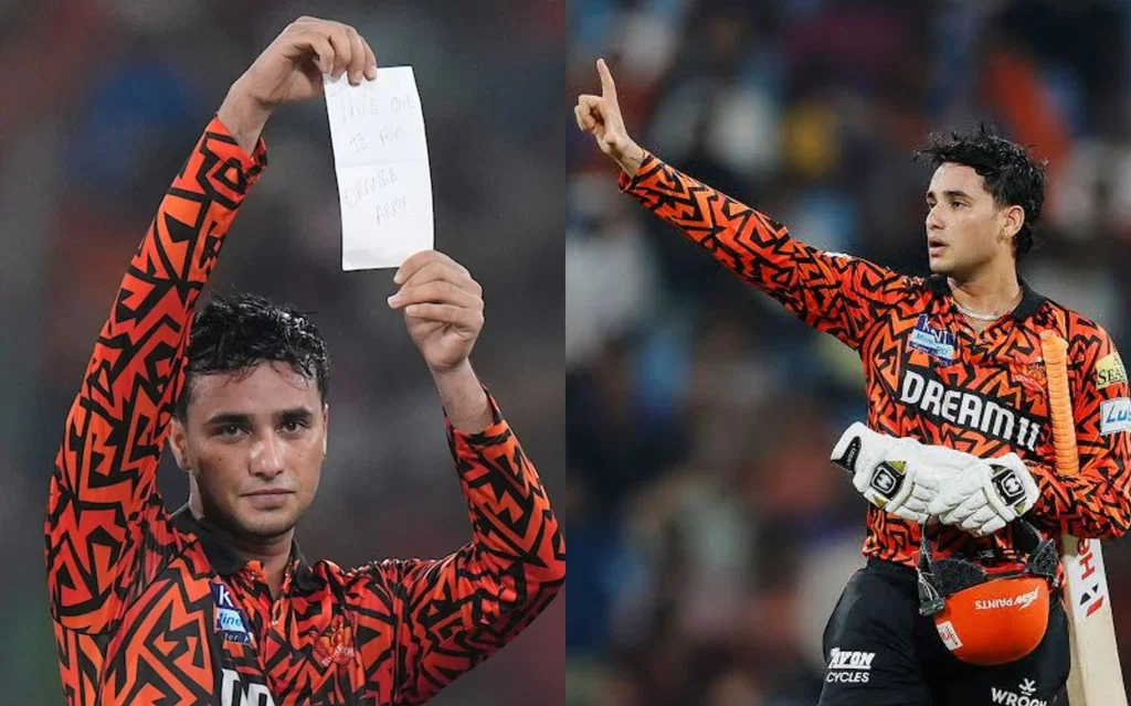 Abhishek Sharma on chit celebration [Source: @kalpit_pathak/X.com]