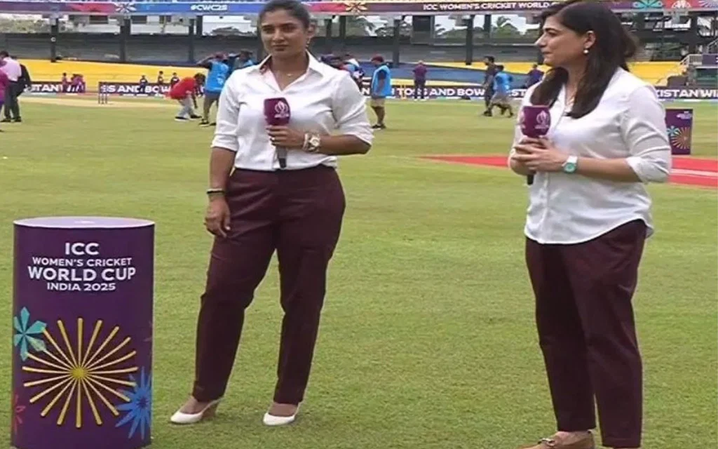 Sana Mir as presenter in India-Pak match (Source:@Abhisekh34/X.com)