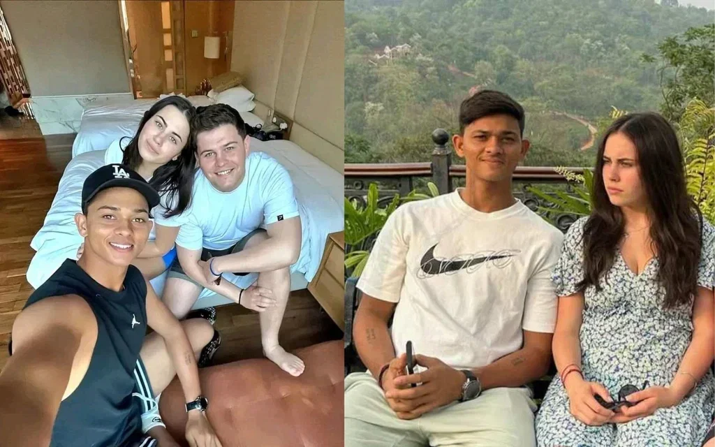Yashasvi Jaiswal with his rumoured girlfriend (Source:@ImSarvada/X.com)