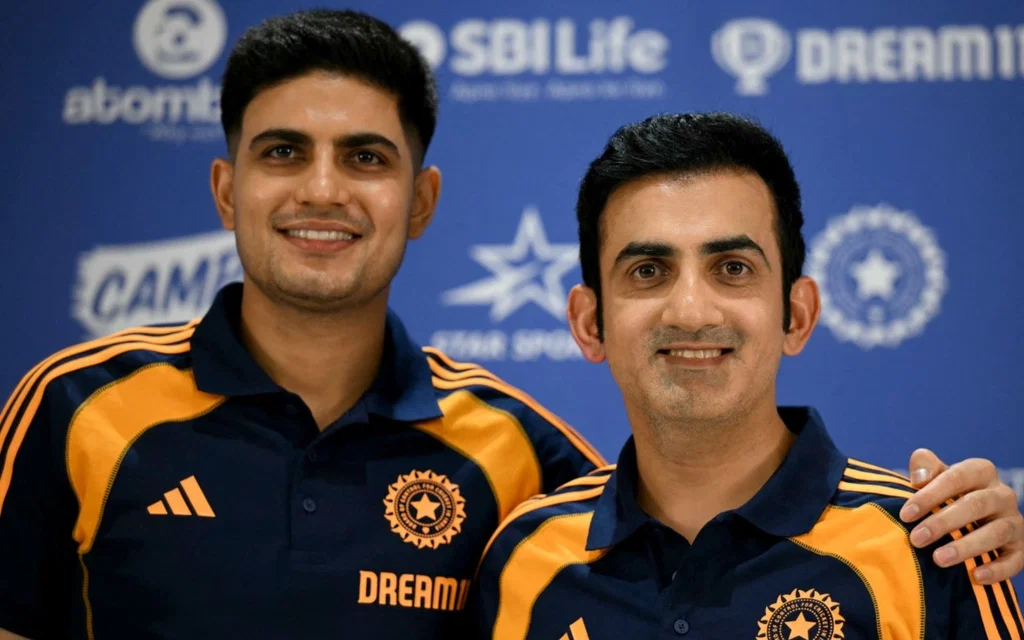 Shubman Gill and Gautam Gambhir for India - (Source : AFP)