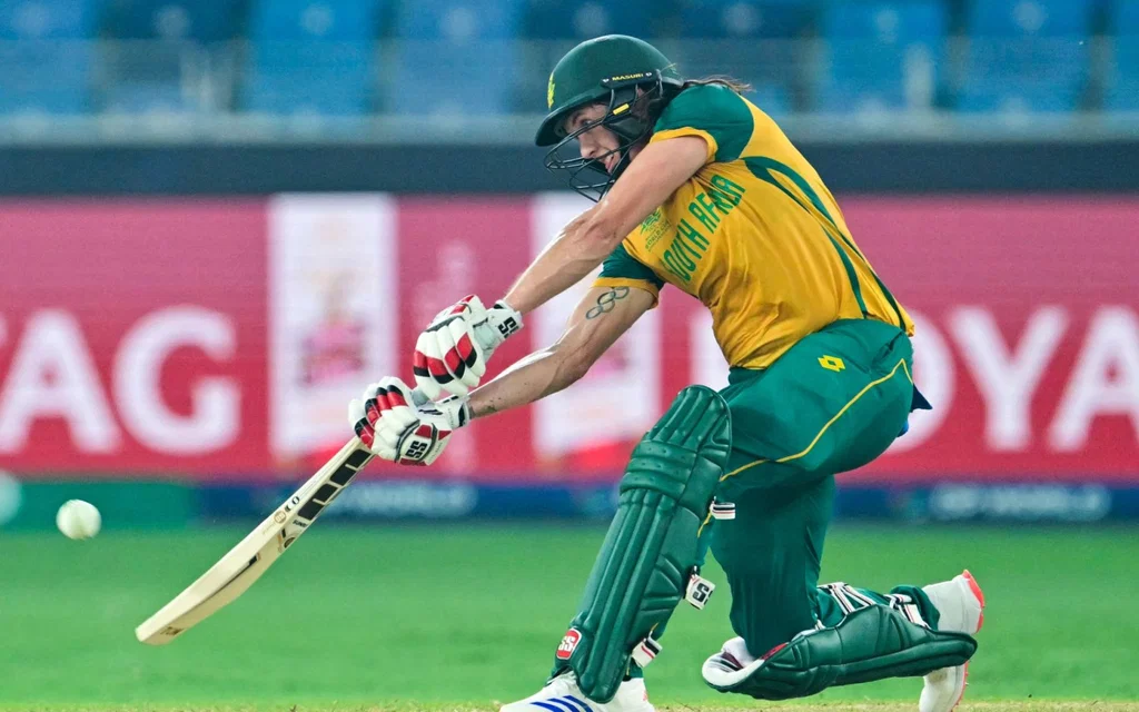  Tazmin Brits slams stunning century against New Zealand Women [Source: AFP]