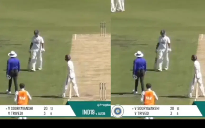 Vaibhav Suryavanshi's angry reaction (Source:@AnoopCricket,x.com)