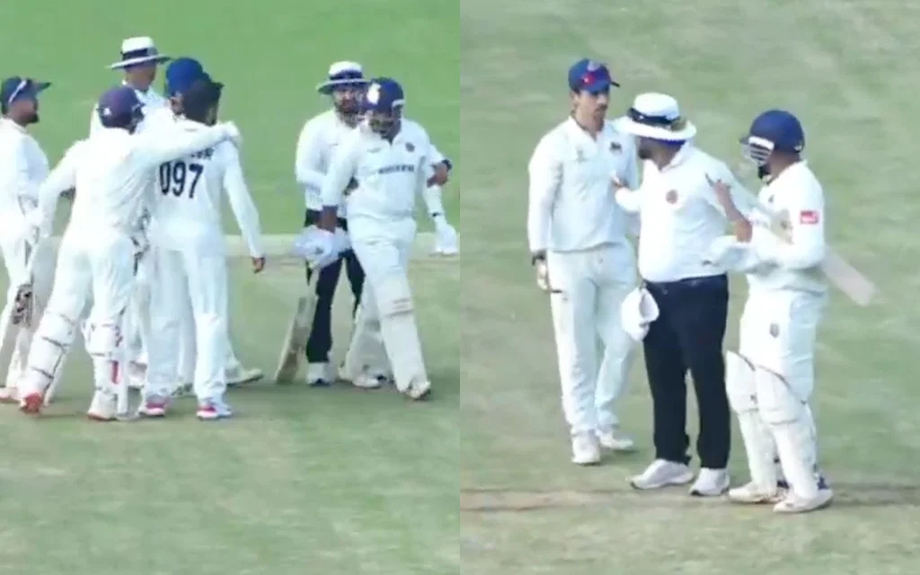 Prithvi Shaw fights vs Mumbai players - (Source: @Insane/X.com)