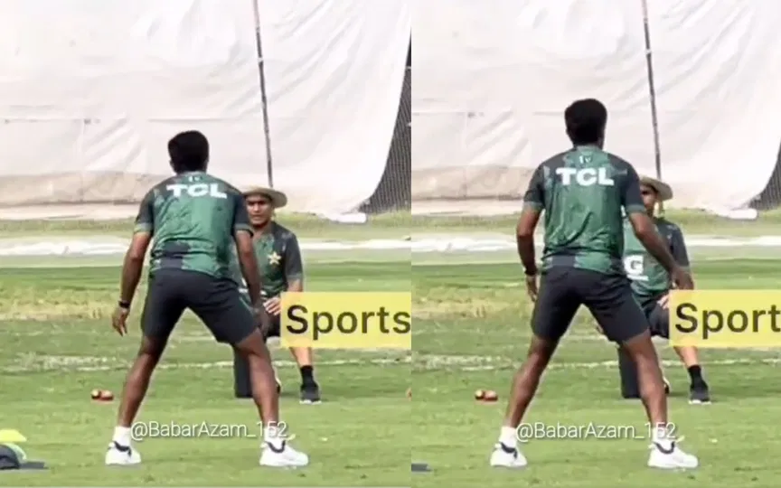 Babar Azam during training session (Source:@I_Engr56,x.com)