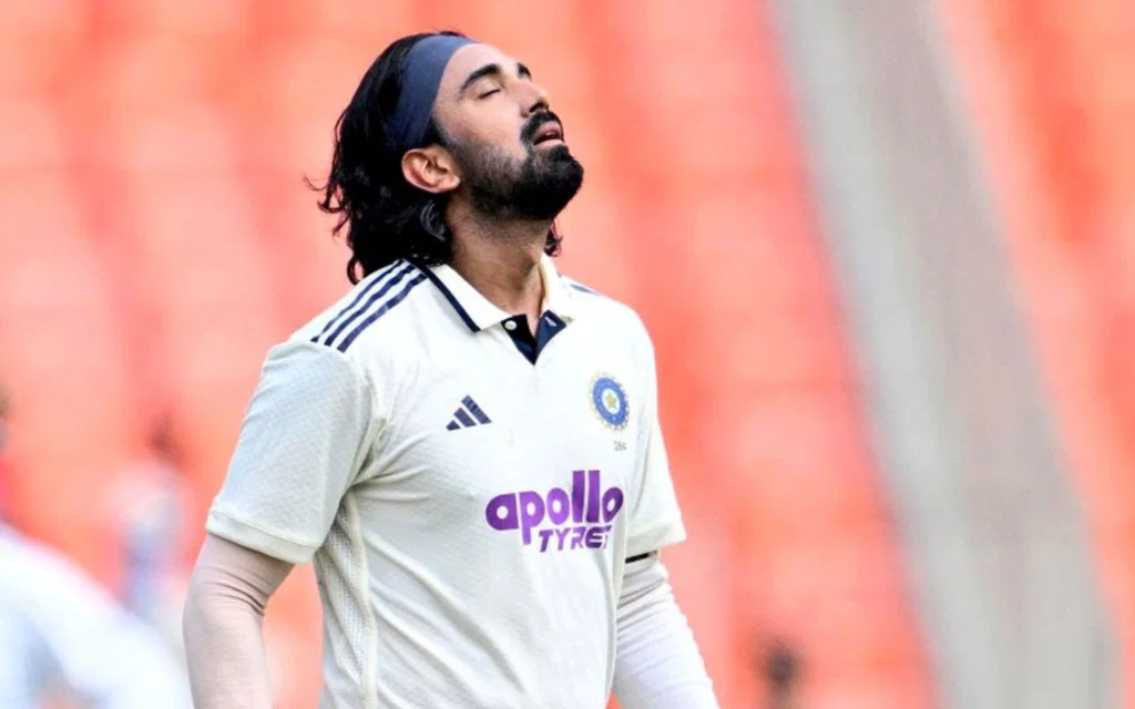 KL Rahul has trouble converting good starts into big score [Source: @Kunal_KLR/X.com]