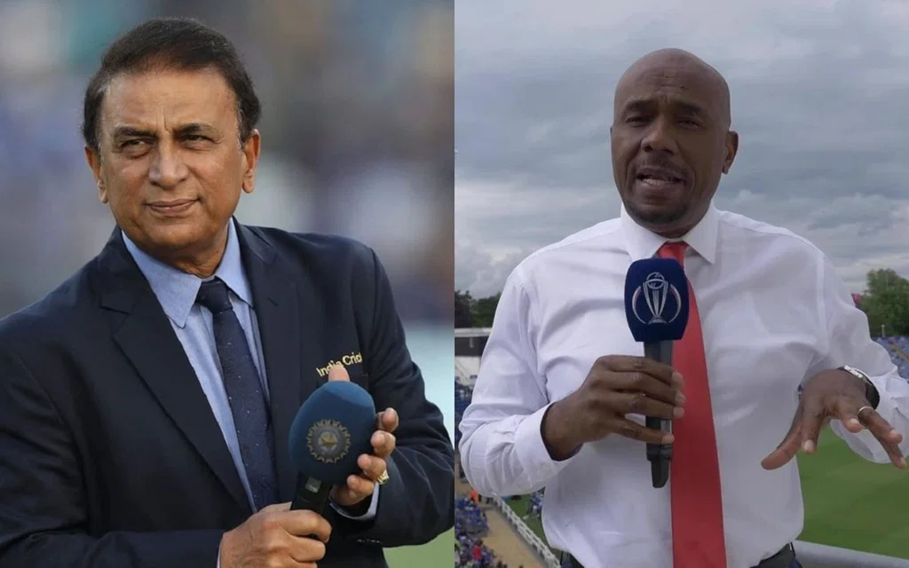 Gavaskar's sharp jab at Ian Bishop (Source: @ImTanujSingh/x.com, @TiredBhiim/x.com)