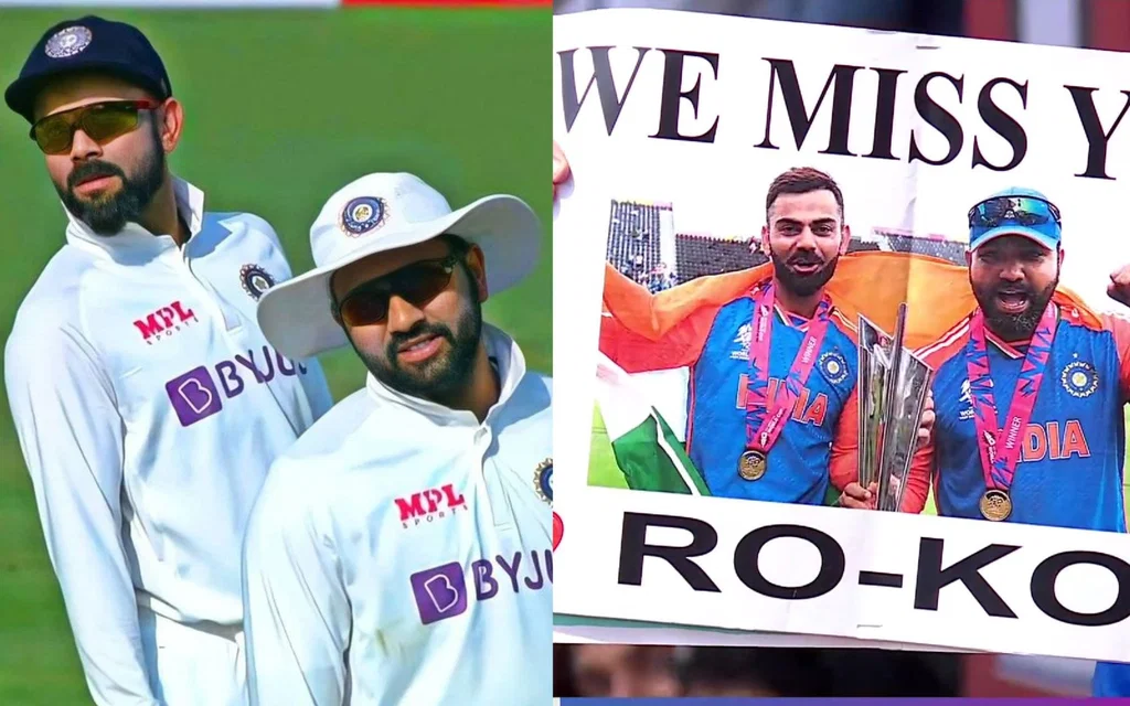 Virat Kohli and Rohit Sharma posters [Source: @CricCrazyJohns/X.com]