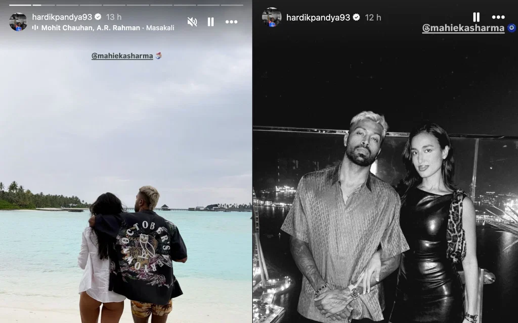 Hardik Pandya confirms his relationship with Mahieka Sharma [Source: hardikpandya93/X.com]
