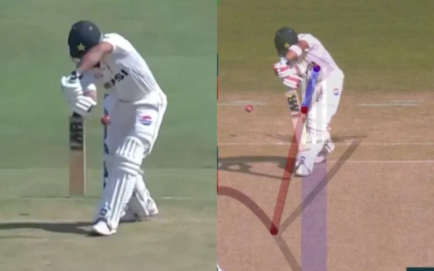 Abdullah Shafique's similar dismissals vs BAN and SA [Source: @point_backward/X]