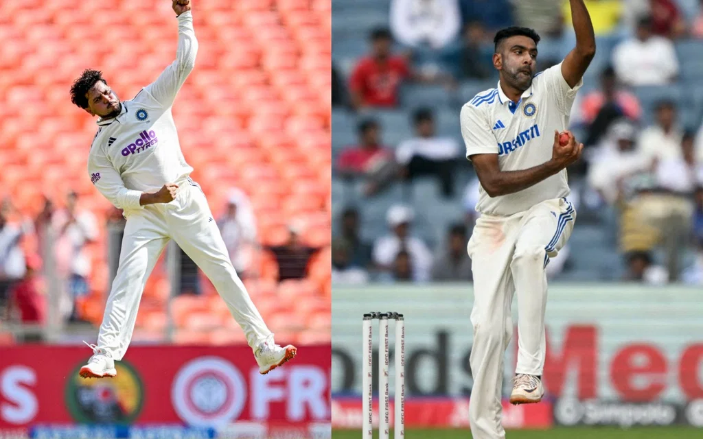 Kuldeep Yadav vs R Ashwin - (Source : AFP)