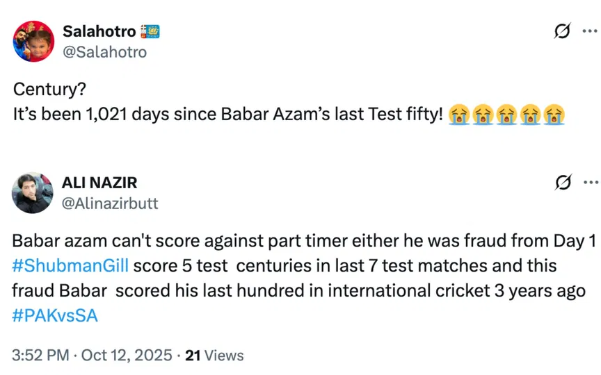 Fan tweets [Source: @Salahotro,@Alinazirbutt /X.com]