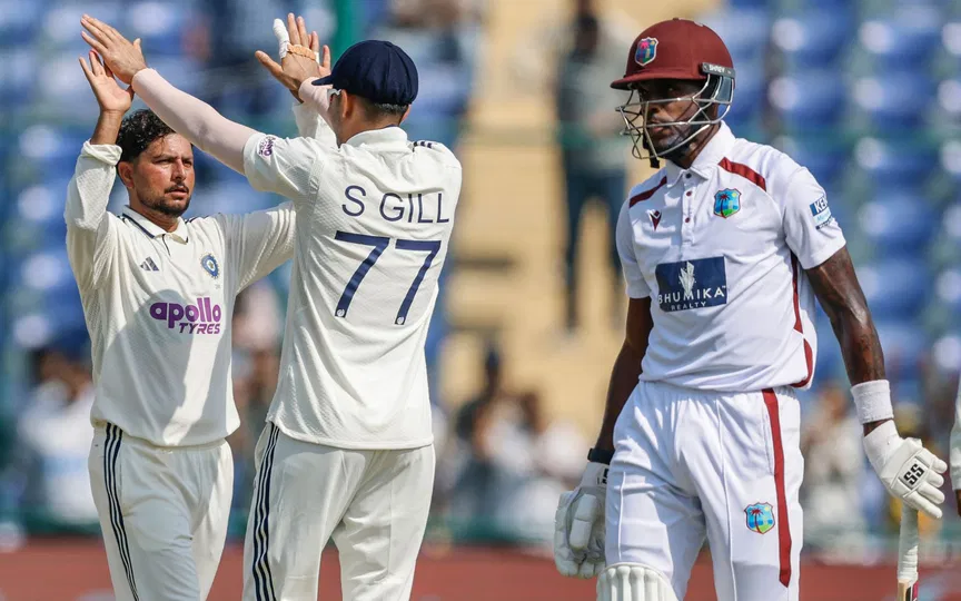 Campbell, Shai Hope fight back for West Indies after Kuldeep skittles five on Day 3