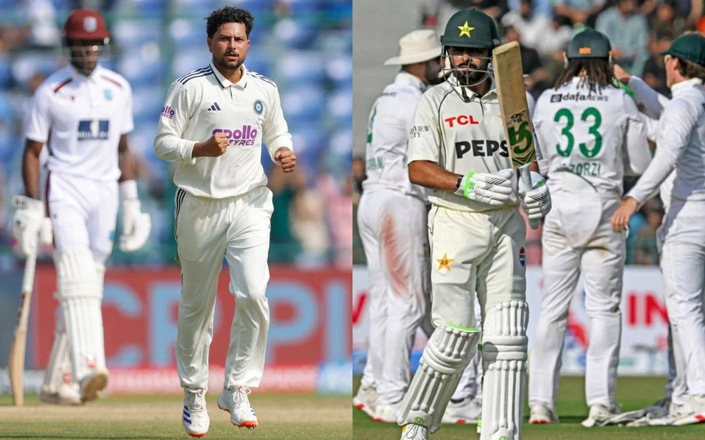 Kuldeep Yadav and Babar Azam [Source: @ICC/x, AFP]