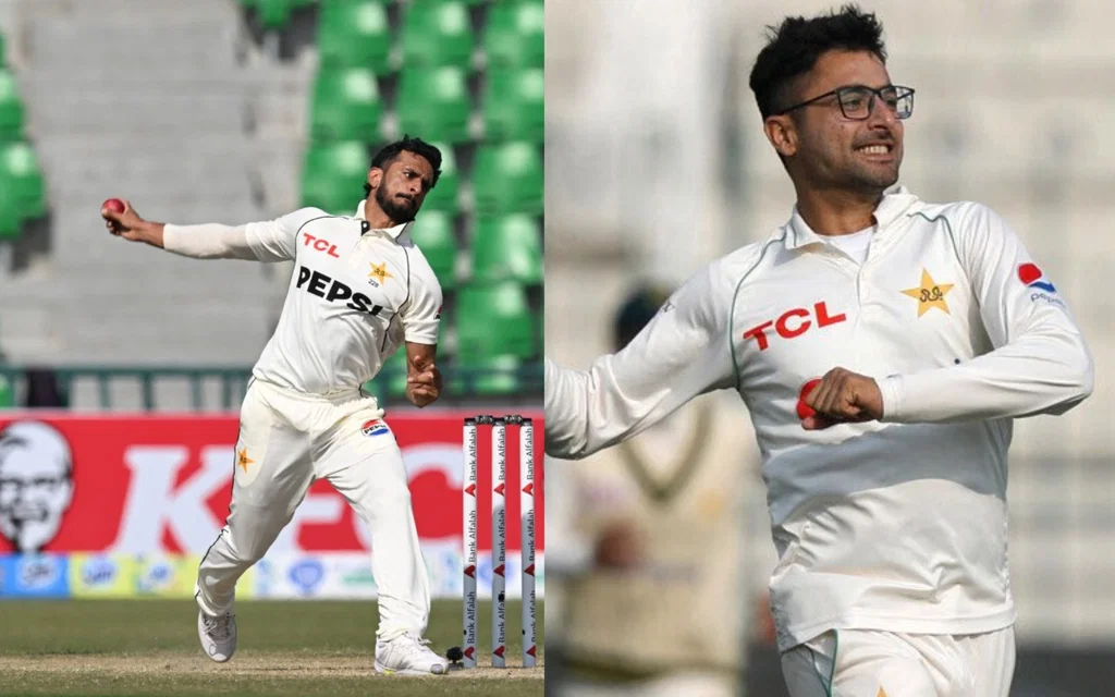 Hasan Ali and Abrar Ahmed (Source: AFP)