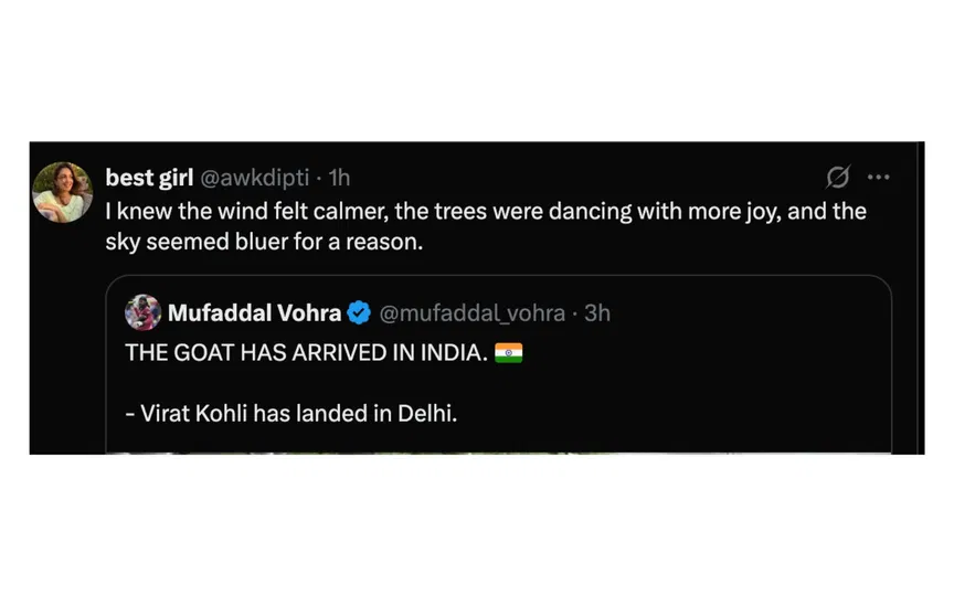 TR on Virat Kohli (Source:@awkdipti,x.com)