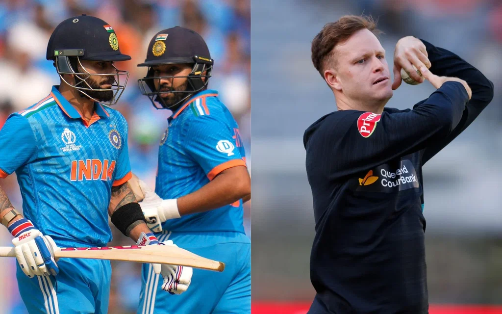 Rohit Sharma, Virat Kohli and Matthew Kuhnemann [Source: @shui000_oo/X.com]