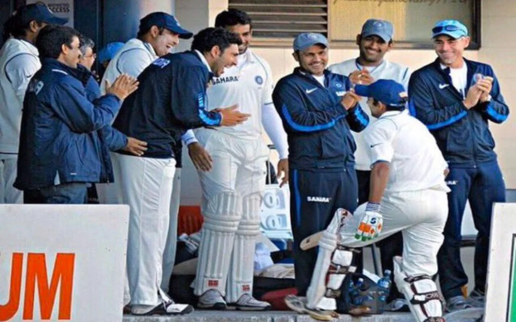 Indian dressing room applauding Gambhir's effort (Source: @gautamgambhir97/x.com)