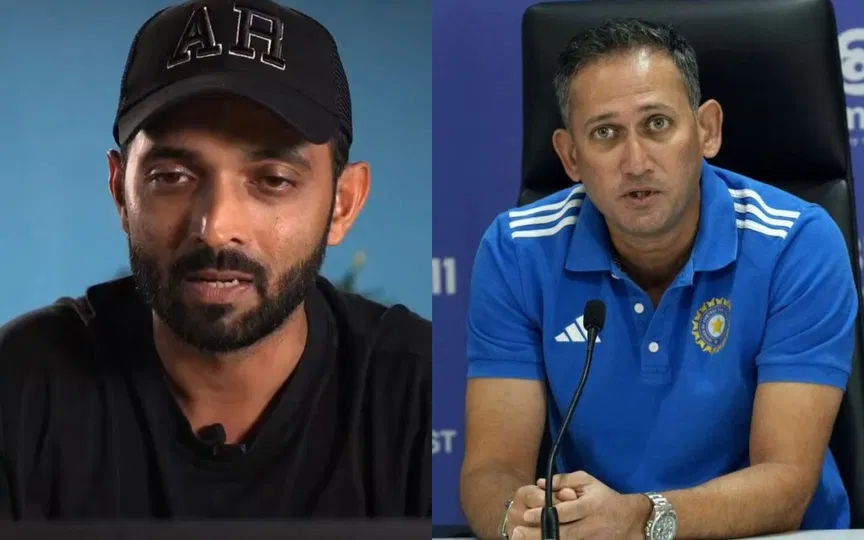 अजिंक्य रहाणे और अगरकर [Source: @ajinkyarahane88, @RanaAhmad056/X.com]