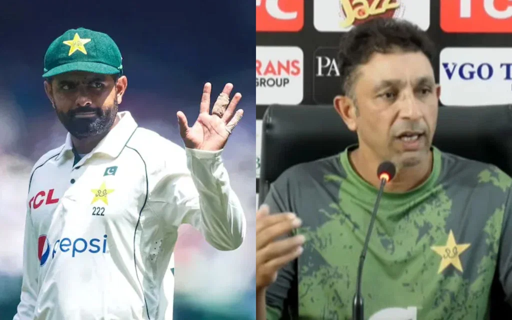 Babar Azam and Azhar Mahmood [Source: @CricketFaruuq/X.com]
