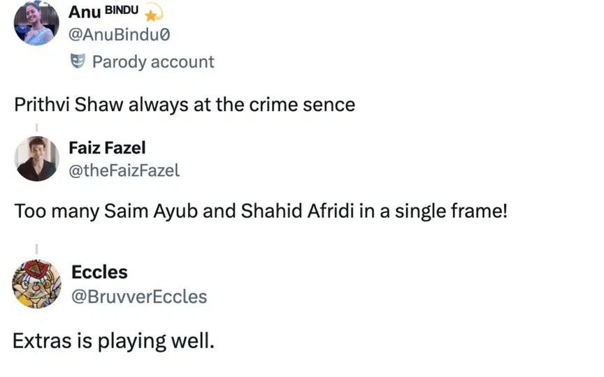 Fan tweets [Source: @AnuBindu0, @theFaizFazel, @BruvverEccles/X.com]