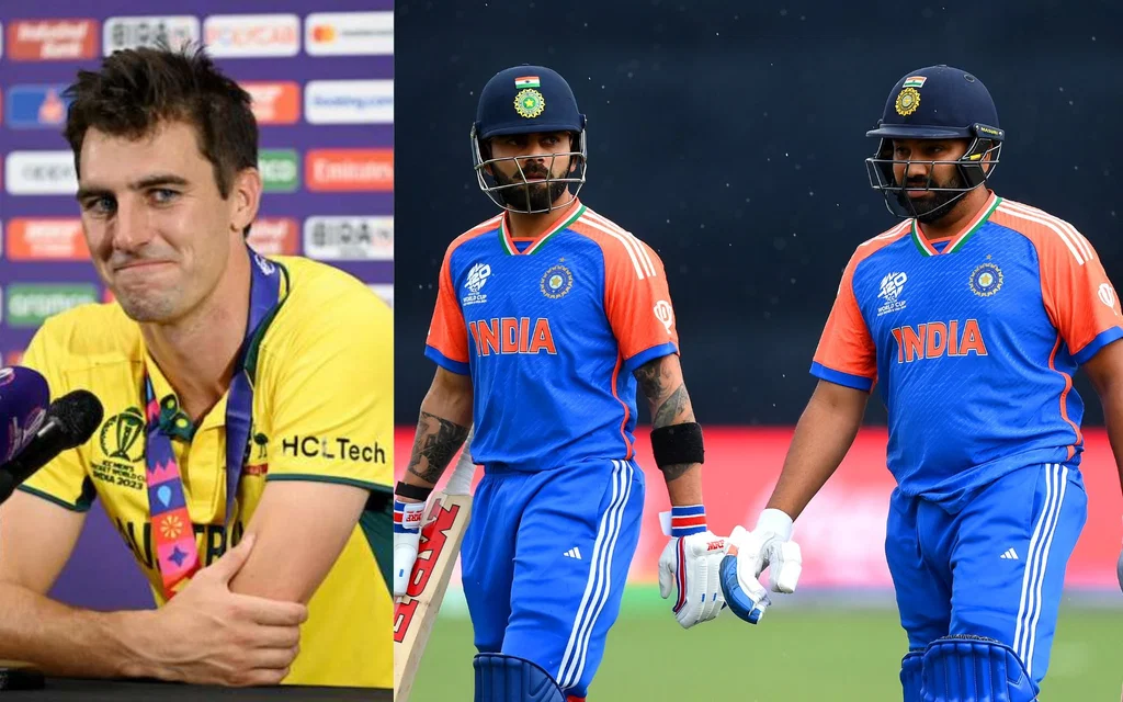 Pat Cummins, Virat Kohli and Rohit Sharma [Source: @TUnlimitedd, @BCCI/x.com]