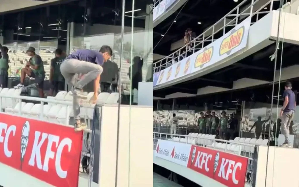 Babar Azam's fan broke into Pakistan's dressing room [Source: @CatchOfThe40986/X]