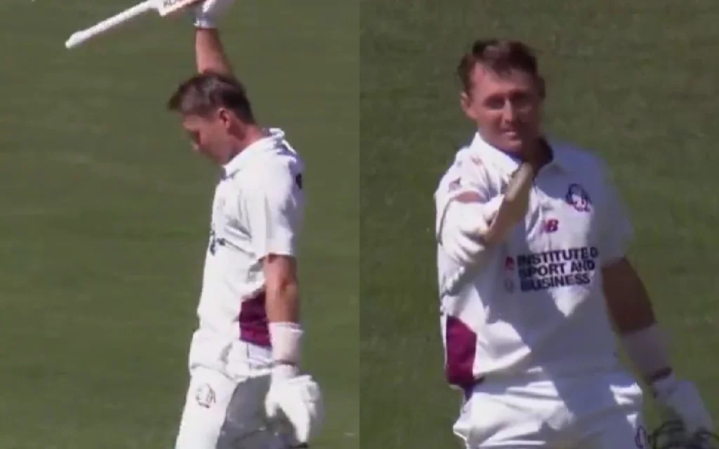 Marnus Labuschagne's century (Source: @cricketcomau/x.com)