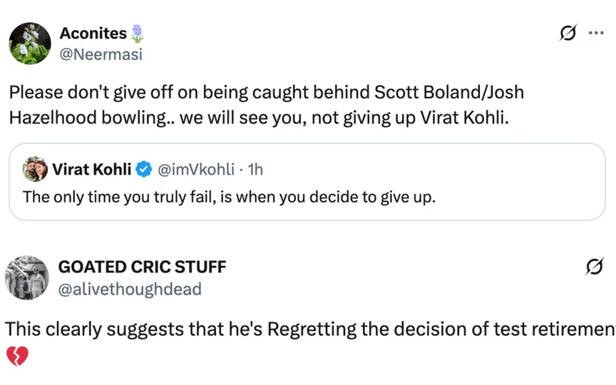 Fan tweets [Source: @Neermasi, @alivethoughdead/X.com]