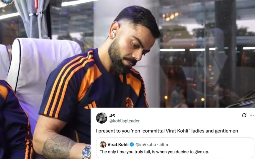 "Why did you in Tests?": Fans question Virat Kohli on his 'Don't give up' tweet ahead of ODI return