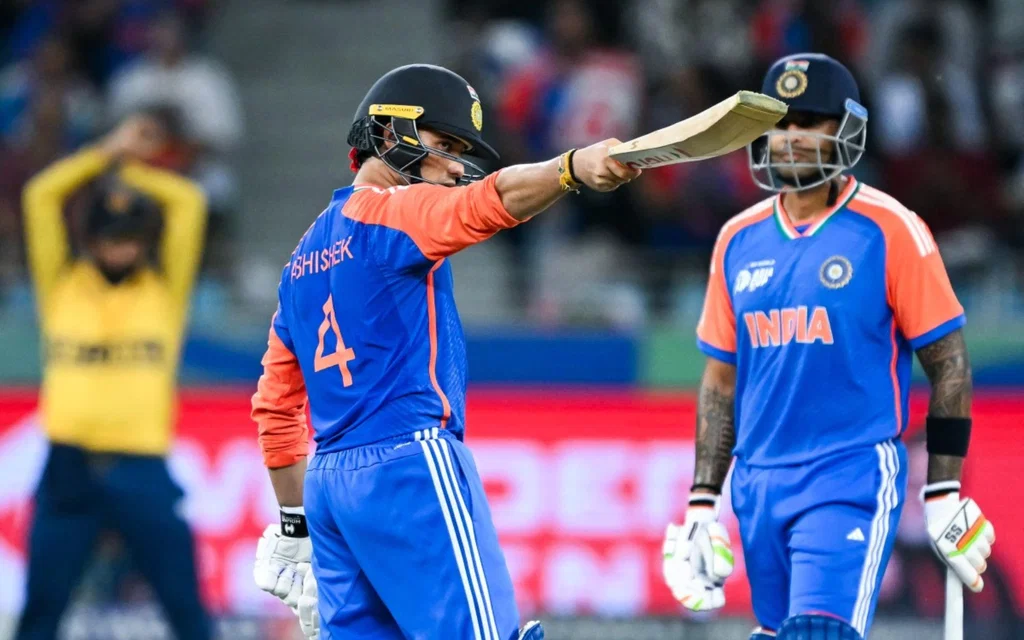 Abhishek Sharma wins POTM [Source: AFP Photo]
