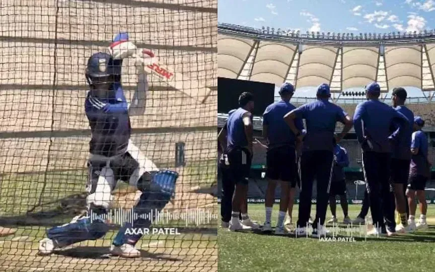 गिल पर अक्षर पटेल (स्रोत: @BCCI/x.com)