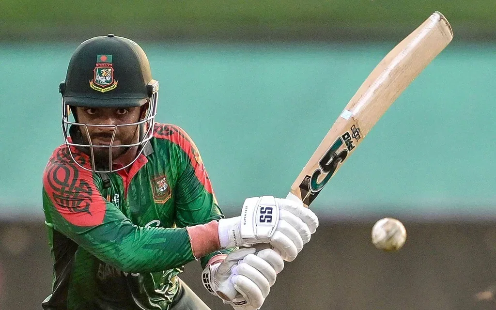 Mahidul Islam Ankon in action against WI [Source: AFP Photos]